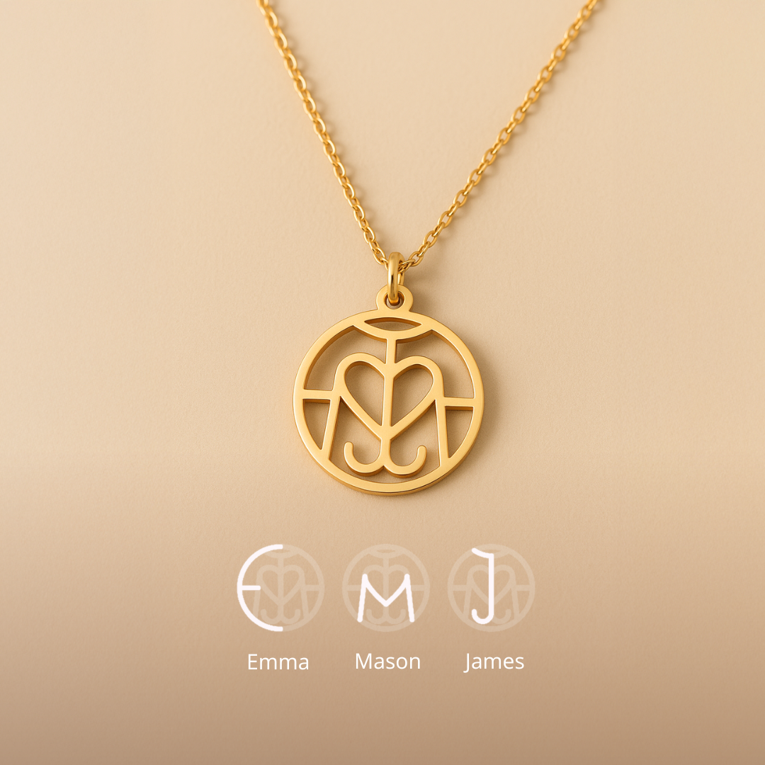 Family Logo | Custom Monogram Necklace – Loode Jewelry