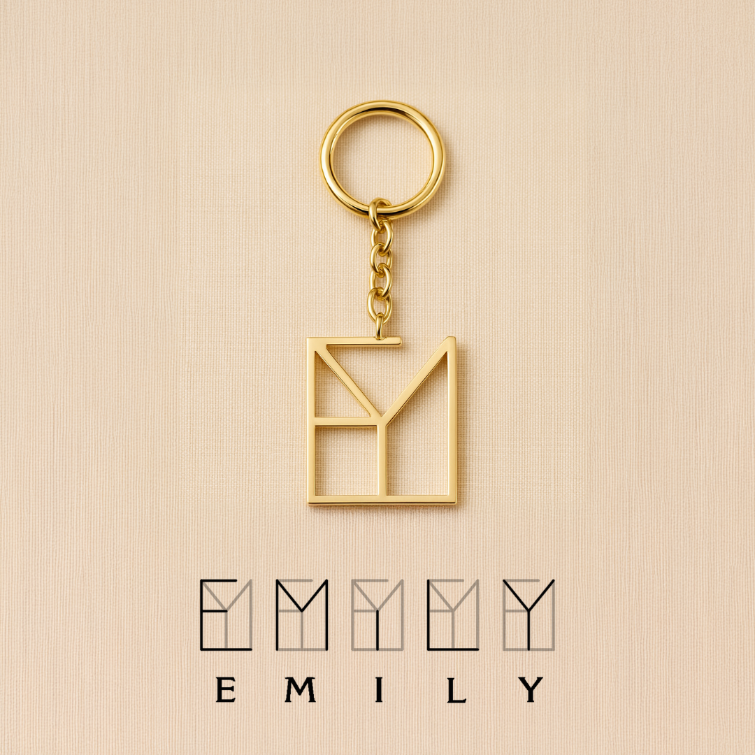 Frameless Monogram Keychain – Loode Jewelry