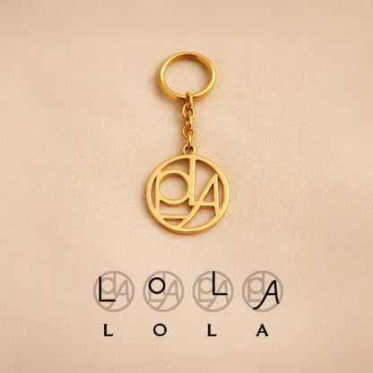 Custom Pet Monogram Keychain