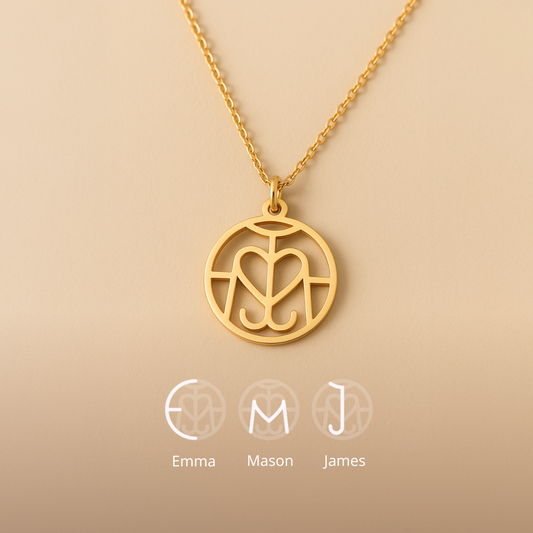 Family Logo | Custom Monogram Necklace